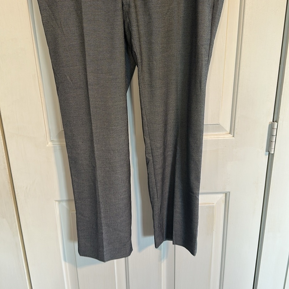 Talbots size 14 high waisted straight pants navy and white - Picture 2 of 4